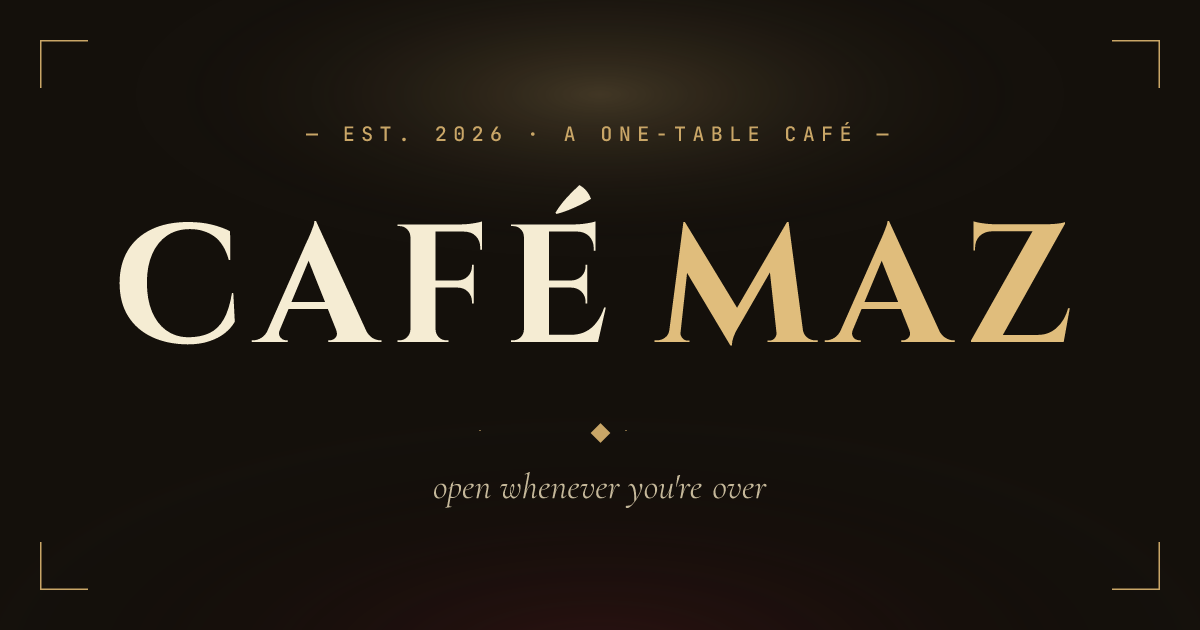 The Café That Lives at My Kitchen Counter