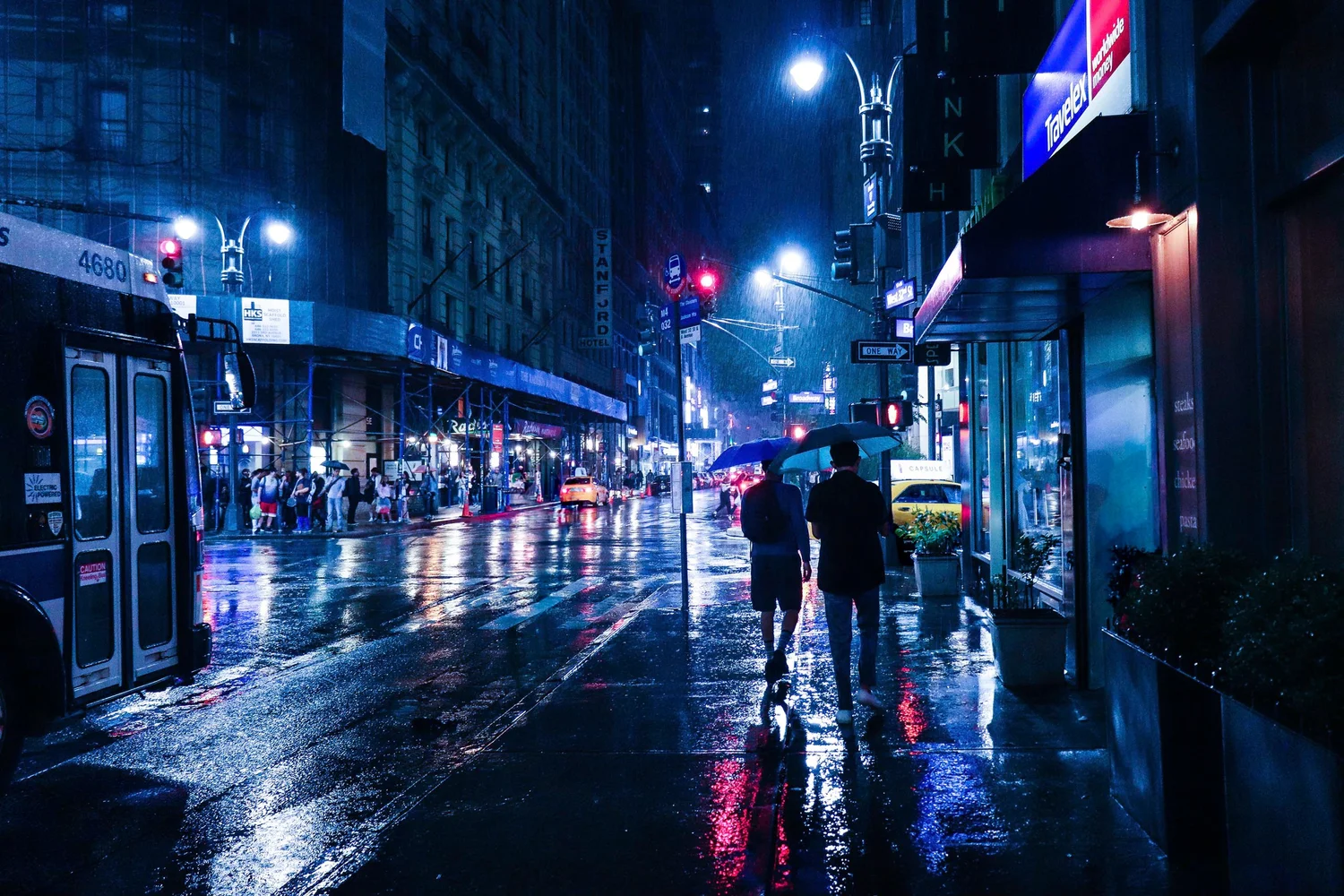 Rainy New York night