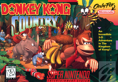 Donkey Kong Country SNES cover art
